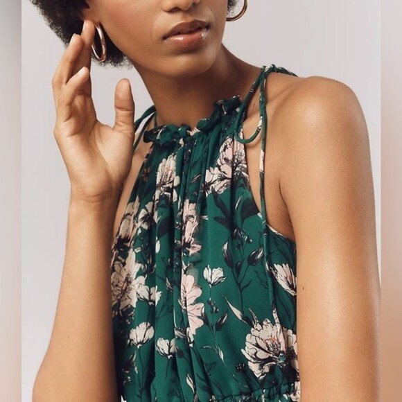 NWT Size 3X - The Somerset Halter Mini Dress dark green floral (NWT US$ 148) - Picture 6 of 16